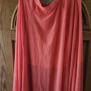 JustFab Coral Maxi Skirt